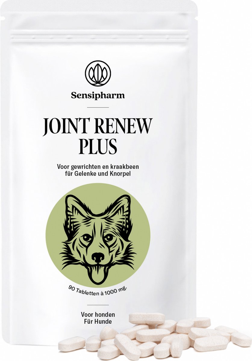 Sensipharm® Joint Renew Plus - Glucosamine Hond & Kat - Gewrichten, Kraakbeen & Artrose - 90 Tabl.