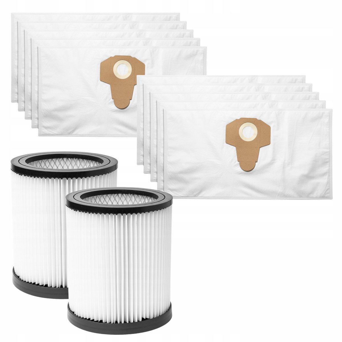 AreoSe - Stofzuigerzakken en filters voor PARKSIDE PWD - 10 zakken + 2 filters