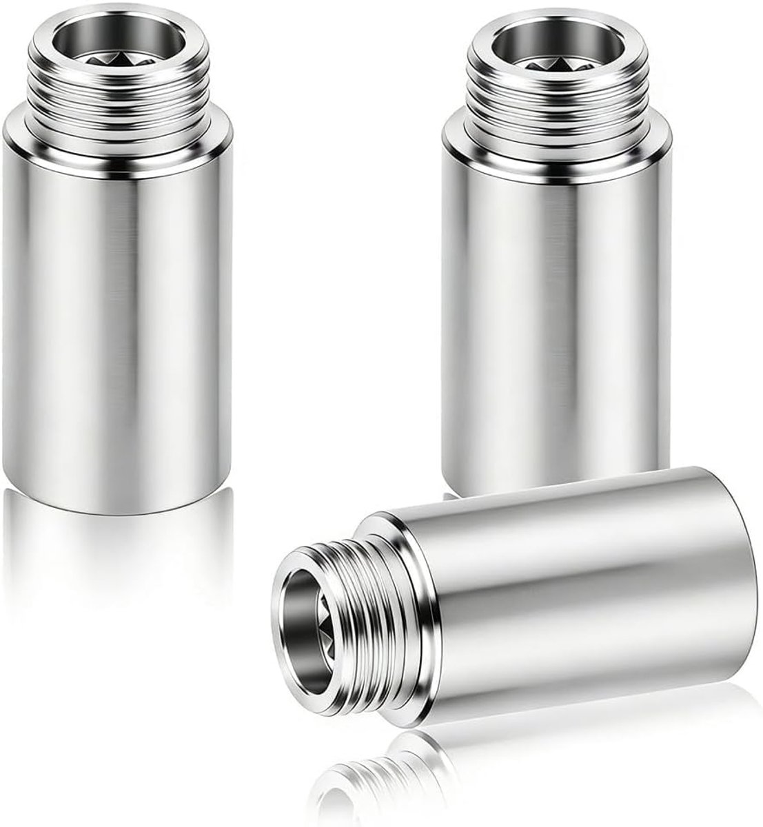 3 Stks 0.5 "Douchekop Extension 50mm Draad Extender Mannelijk naar Vrouwelijk | DN15 draadverlenging, corrosiebestendig, nauwkeurige draad, voor uitbreiding van waterpijpinterfaces