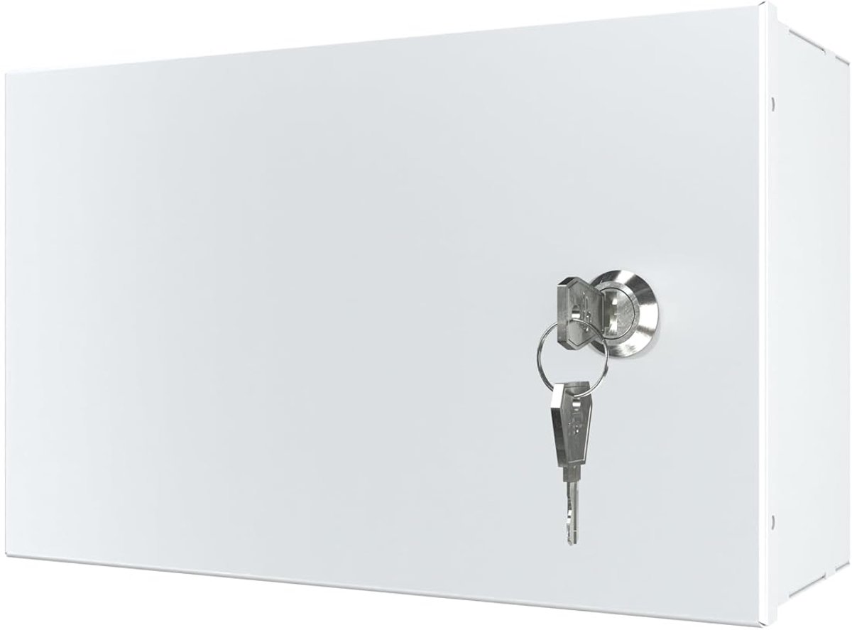 verdeeldoos, 240 x 150 x 100 mm, IP20, schakelkast van staal, opbouw, waterdichte box en stofdicht, kast met slot en twee sleutels