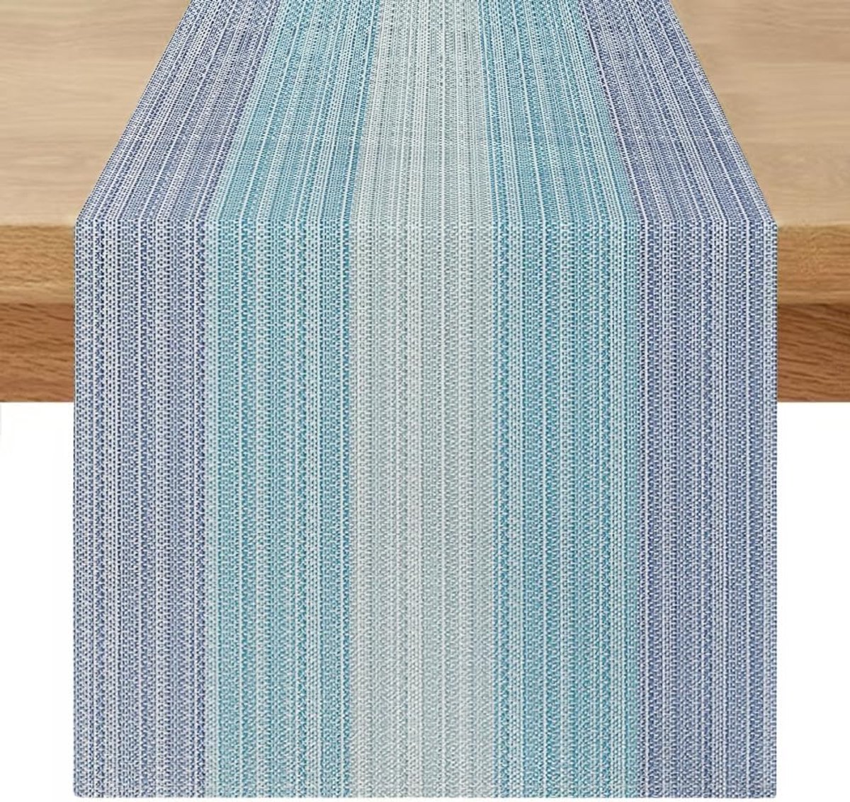 Tafelloper afwasbaar outdoor 40 x 240 tafelloper moderne linnenlook lente woonkamer tafelloper grijs blauw strepen Dining Table Cloth Runner voor landelijke stijl eettafel feest bruiloft