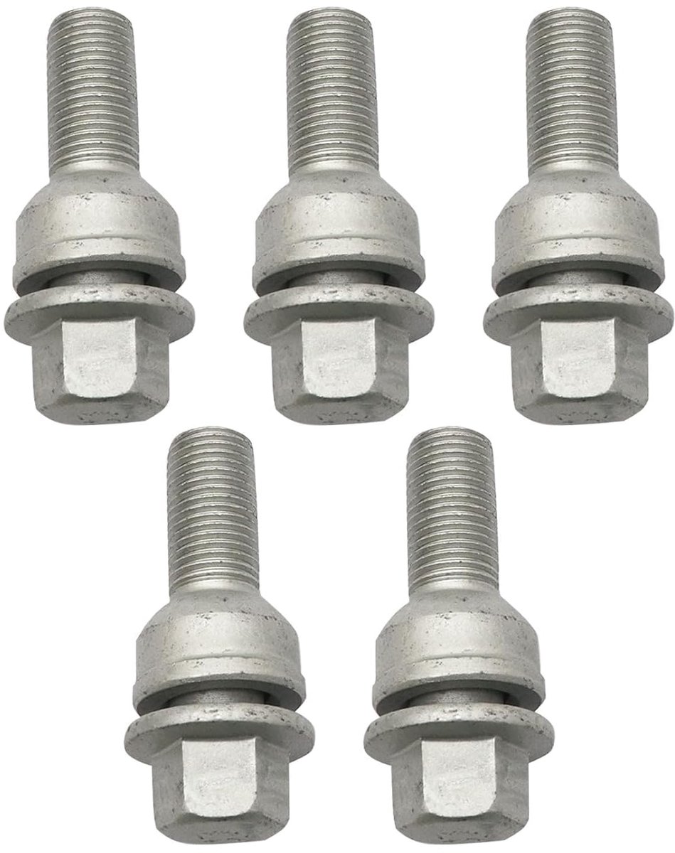 Boutenset, 5 stuks wielbouten voor Audi, Volkswagen, Skoda, Seat, geschikt voor verschillende modellen, robuuste kwaliteit