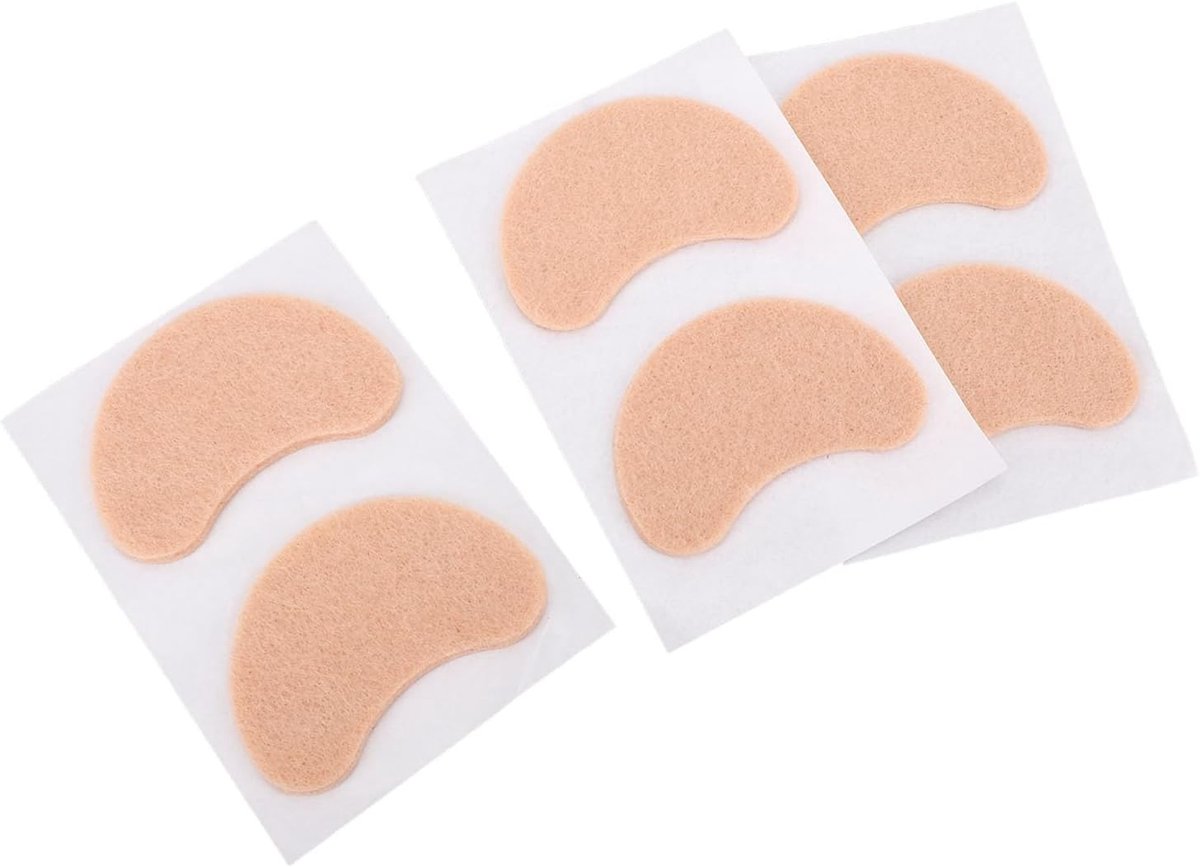 Vilten Voorvoetkussentjes Professionele Voetbeschermer voor Zool 20 Stuks Zelfklevende Voorvoetkussentjes voor heren- en Damesvoeten met Eelt, Absorbeert Voetdruk (Beige)