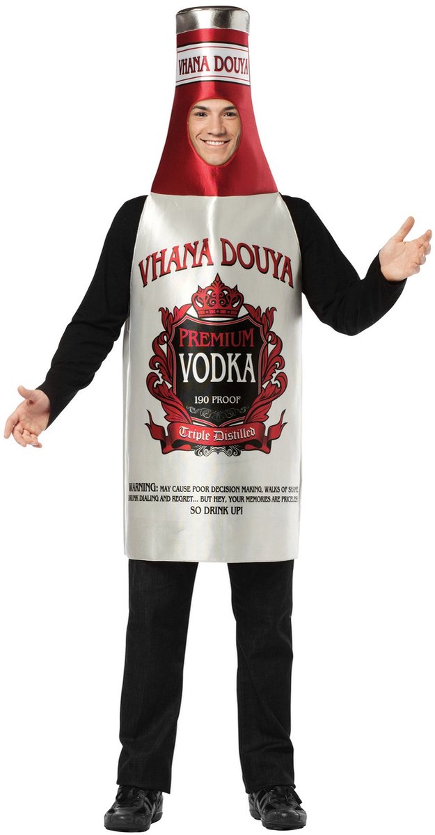 Wodka Fles Carnavalskostuum