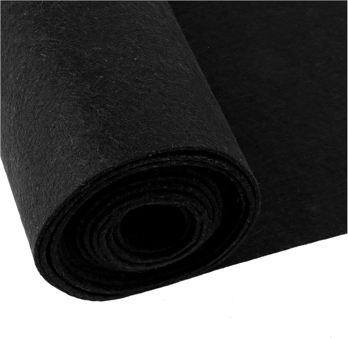 2 stuks, 40 cm x 300 cm x 3 mm, vilt per meter, zwart, decoratievilt, viltmat, 3 mm dikke viltmatten voor doe-het-zelf viltonderlegger, opbergtas, borduurvilt