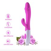 Tarzan Vibrator voor vrouwen – Geribbelde Eikel voor extra stimulatie - Clitoris en G-spot Stimulator -10 standen – 20 cm – Roze