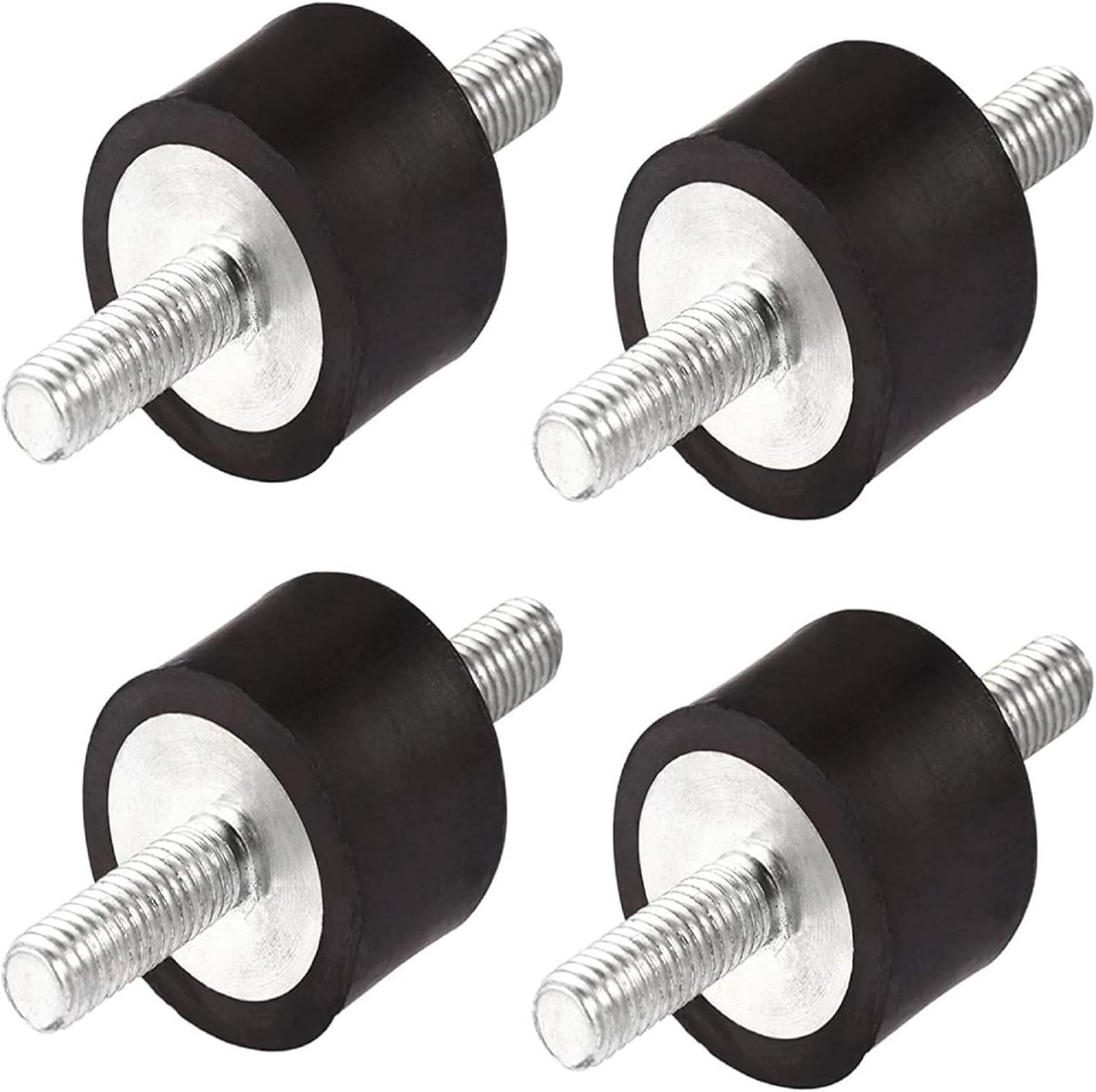 4 Pezzi Supporti in rubber M8 x 23 Anti Vibration Silentblock, Isolatore FAIREDEAR Ondersteuning per Isolamento Vibrazioni Ammortizzator Houder in Gomma Spoel per Auto Barca 30x20, Zwart
