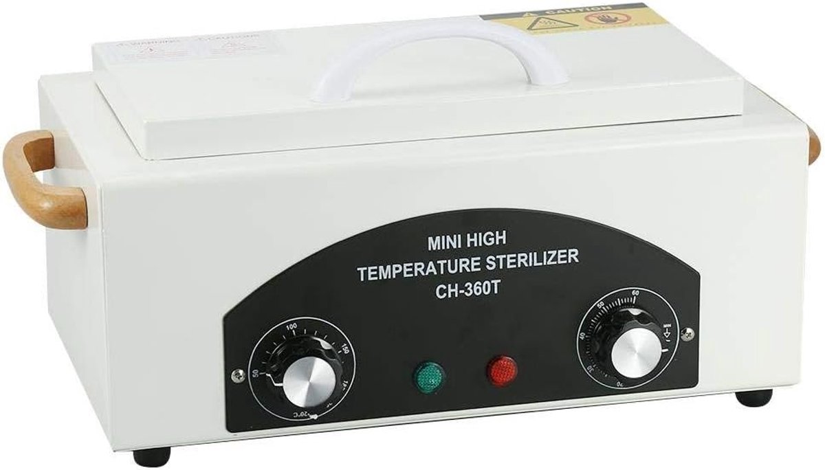 Sterilisator voor instrumenten, nagelsterilisator, heteluchtsterilisator, droge multifunctionele elektrische roestvrijstalen sterilisator met verwarming timer