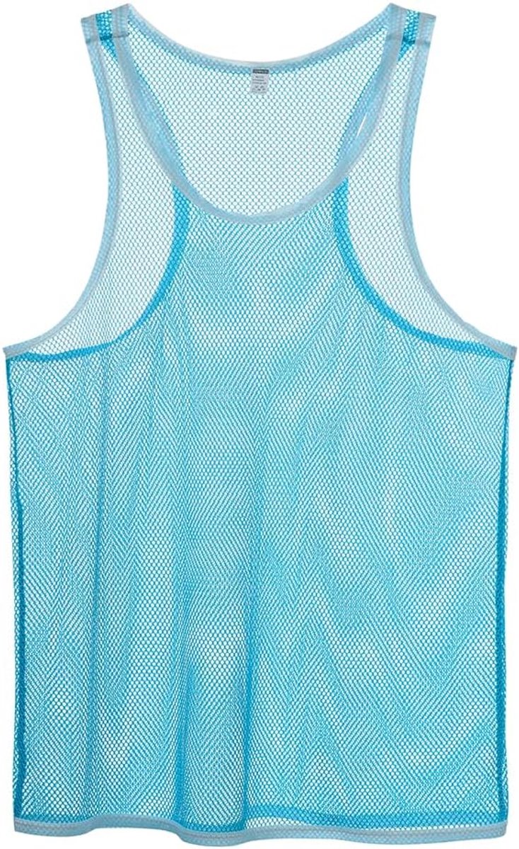 Vest, Mesh See Through Mouwloze Top, Heren Dunne Spier Pullover Bottom Shirt, Ondershirts