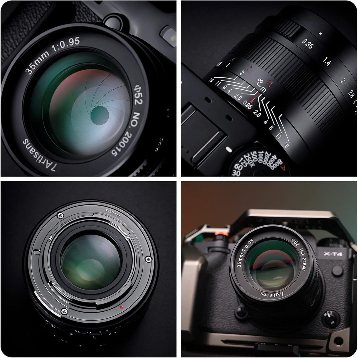7artisans 35mm f0.95 Groot diafragma APS-C spiegelloze camera's Lens Compact voor Fuji X-T1 X-T2 X-T3 X-T20 X-T30 X-E1 X-E2 X-E3 thumbnail 3
