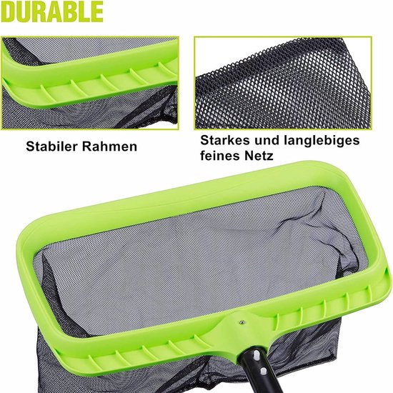Schepnet Bodemschepnet/Diep Schepnet, Zwembadreinigingsbodemschepnet met versterkt kunststof frame voor zwembad, vijver, spa's, visvijver, waterpark — afbeelding 2