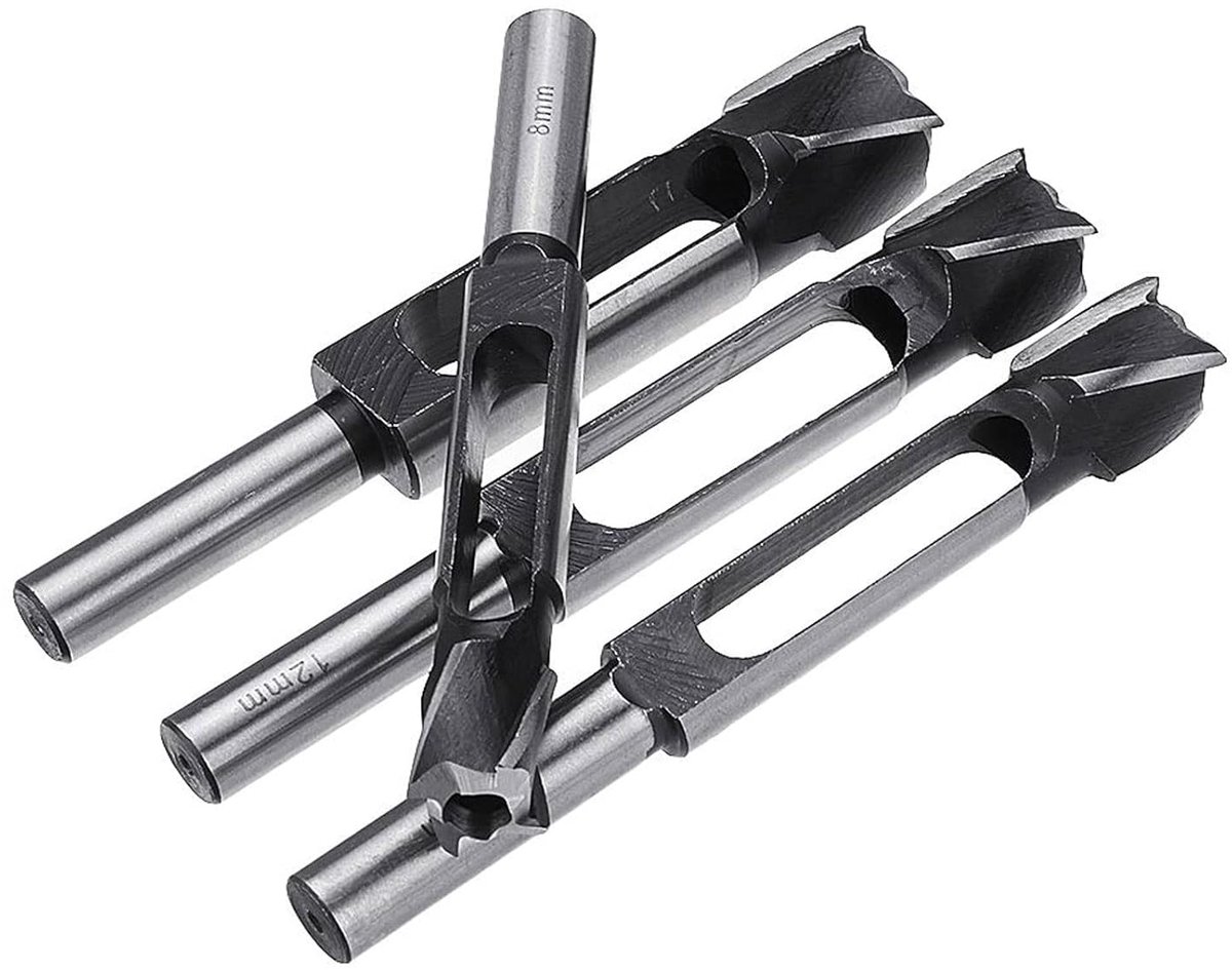 Cutter Tenon Drill Bi, Houtplug Gatsnijder, Tenon Plug en Plug Boor Houtbewerking Cutter, Taps Afdichting Plug Cutter 13 mm Schacht voor Meubelmaken (8/10/12/15mm)