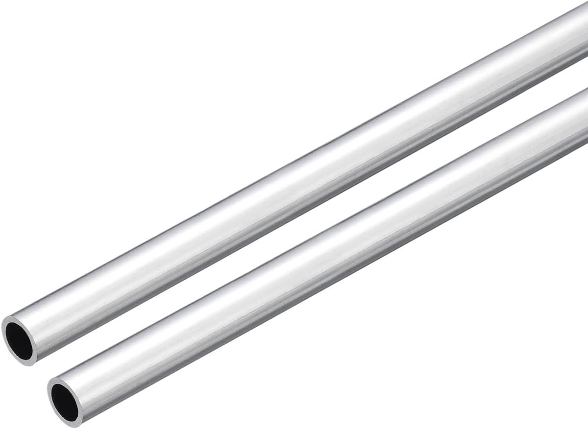 sourcing map 2 stuks 6063 aluminium ronde buis 8 mm AD 6 mm binnendiameter 200 mm lengte buisleiding slangen voor industrie knutselprojecten