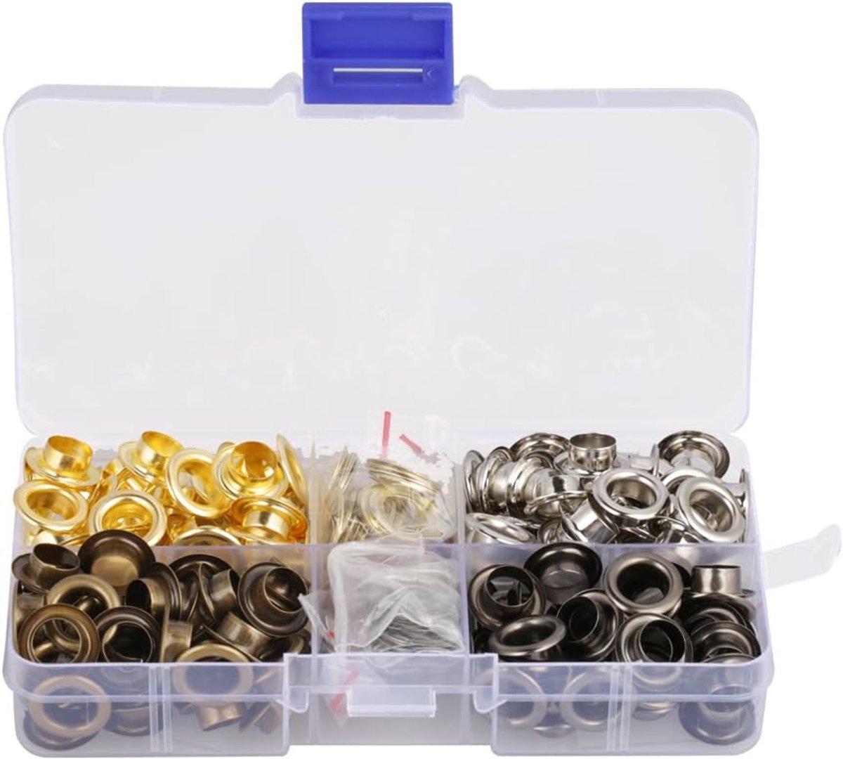 Tool Kit 140 Set/Doos 8mm Binnendiameter Messing Oogje Grommet Set voor Canvas Kleding en Lederen DIY Craft Washer Self Backing