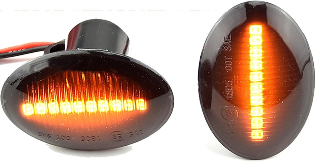 2 stks Dynamische Knipperende LED Zijmarkeringslichten Gerookte Lens Compatibel voor FIAT 500 500C 500L voor Abarth 500 595 69