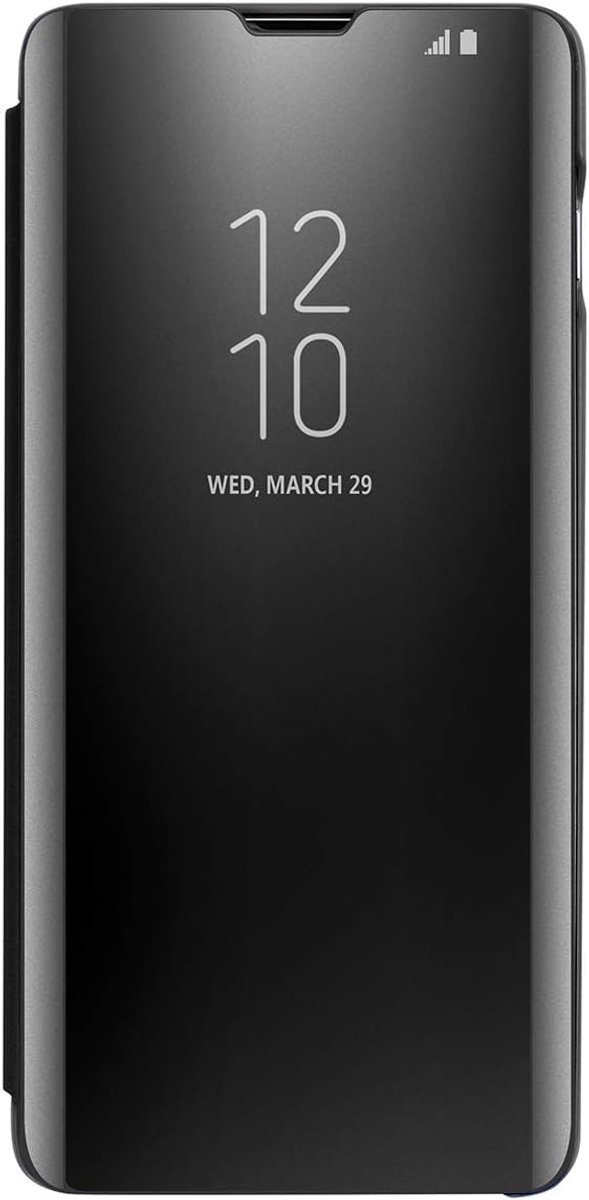Beschermhoes voor Samsung Galaxy S10, klaphoes Clear View Cover Flip Case (zwart)