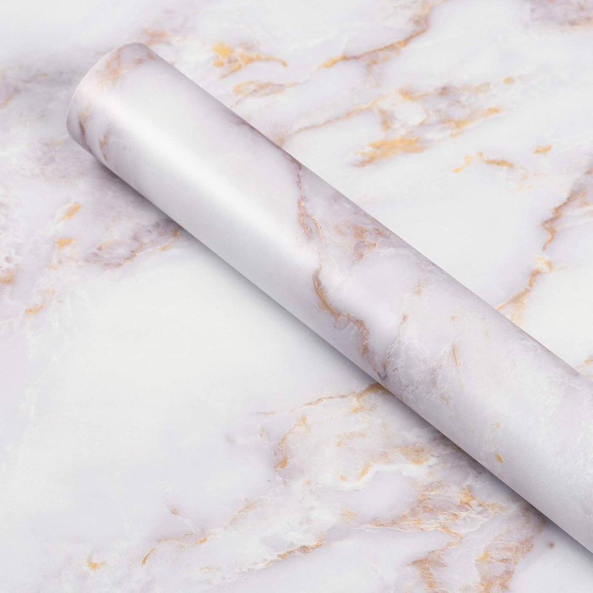 40CMX1000CM Marmer Folie Zelfklevende Goud Zelfklevende Folie Marmer Goud Witte Folie voor Meubels Kaptafel Tafel Houten Vensterbank Keuken Muur Folie Werkblad Keuken Meubelfolie Marmer