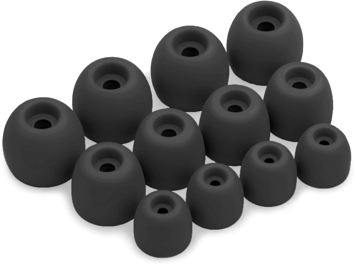 12 x Siliconen Oordopjes Puntje voor Samsung Galaxy Buds 2 Pro Oortelefoons in Zwart