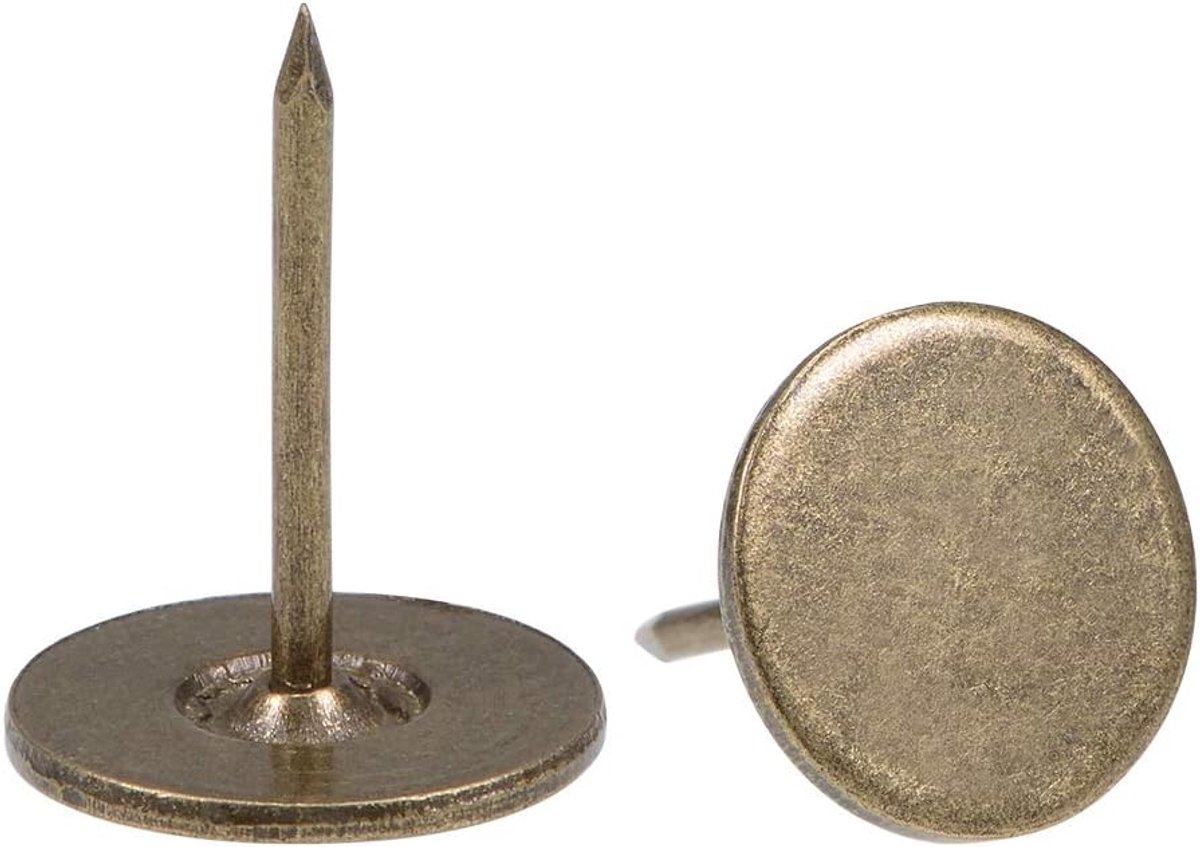 Punaises 16 mm x 20 mm platte kopnagels Pins zilverkleur 16mm x 20mm, 60pieces Brons tone