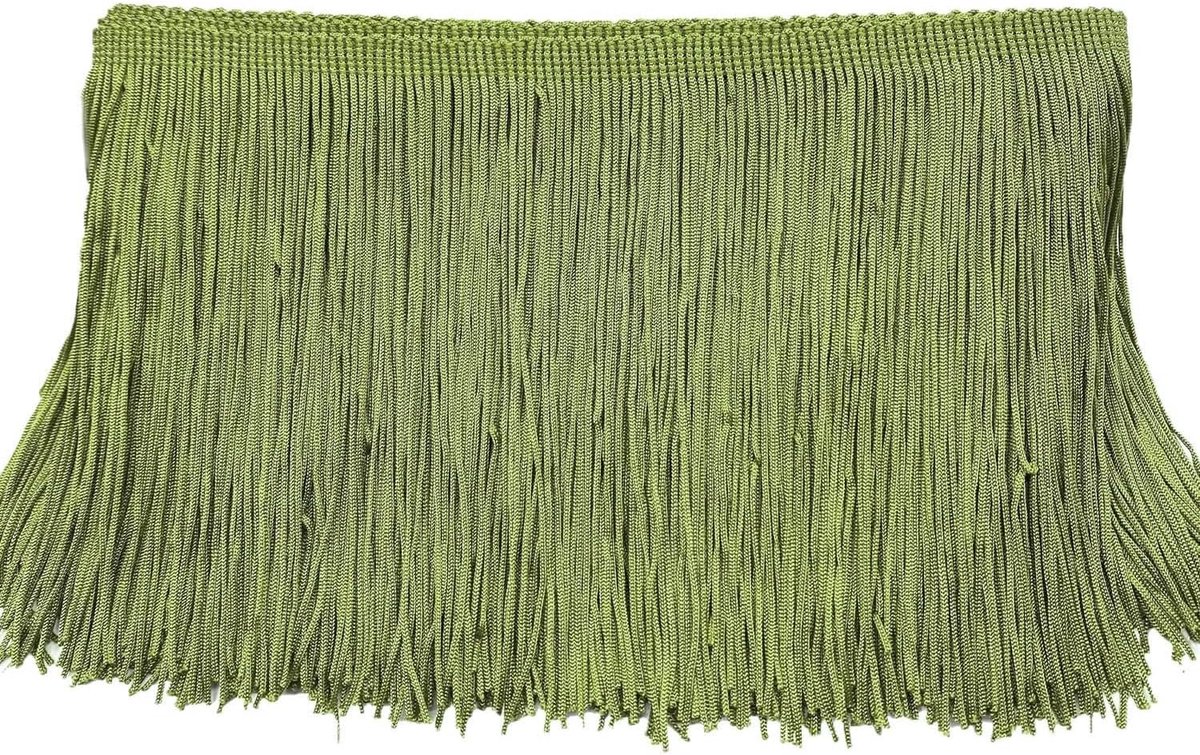 15cm x 2m Fransenborte Fransenbordüre Fransenband Dekoband Tanzfransen Schnittfranse Zijde Kwastjes Fransen-Borten Banden om te Naaien, DIY Knutselen, Kleding Ondergoed Kostuums Gordijnen Decoratie