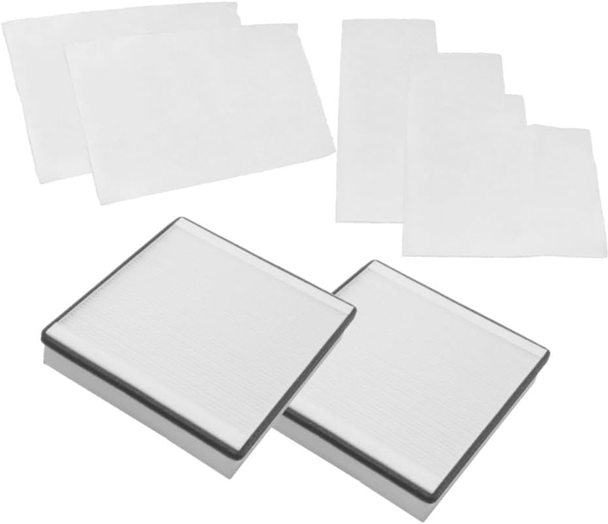 6-in-1 filterset (2 x fijnfilter, 4 x grove filter) compatibel met Vallox KWL 080 PSL, KWL 090 PSL, KWL 240 SC, KWL 240 MV ventilator ventilatieapparaat