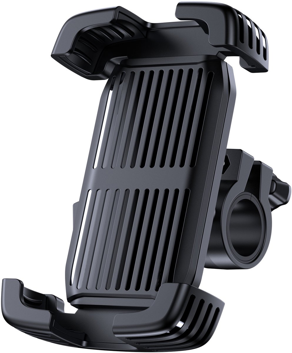 Telefoonhouder voor fiets en motor, [automatische vergrendeling in 1 seconde], trillingsvrij rijden, allround bescherming; motorfiets, [installatie in 5 seconden], universele stuurhouder, geschikt voor alle smartphones van 4,7 tot 7 inch.