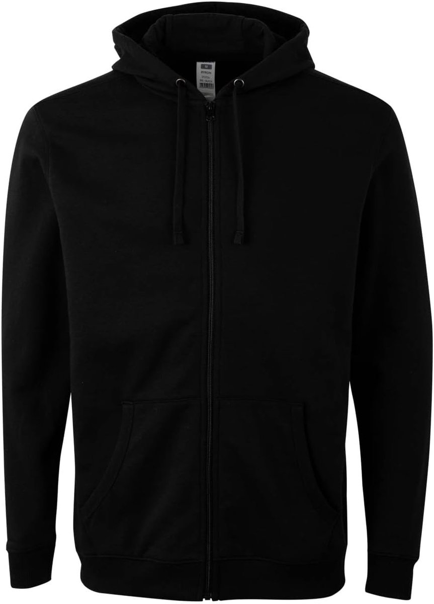 SF270U Sweatshirt met ritssluiting en capuchon, uniseks, zwart, maat M, Zwart, M