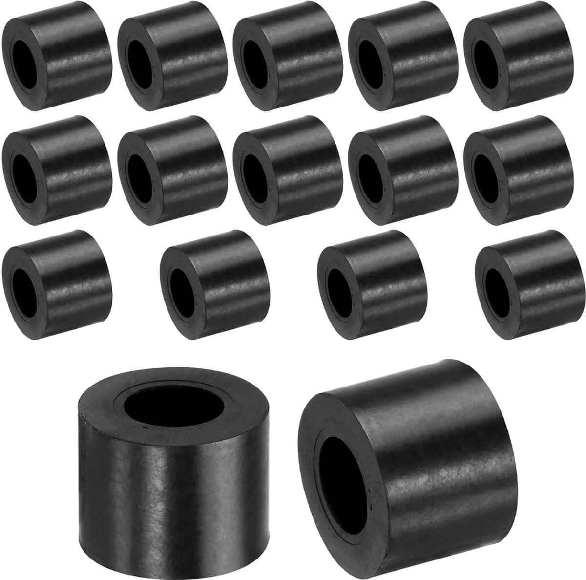 16 stuks rubberen afstandhouders 20 mm OD, 10 mm ID, 15 mm hoogte afstandhouders rond, trillingsdempend, ringafdichting, platte sluitring voor auto-accessoires