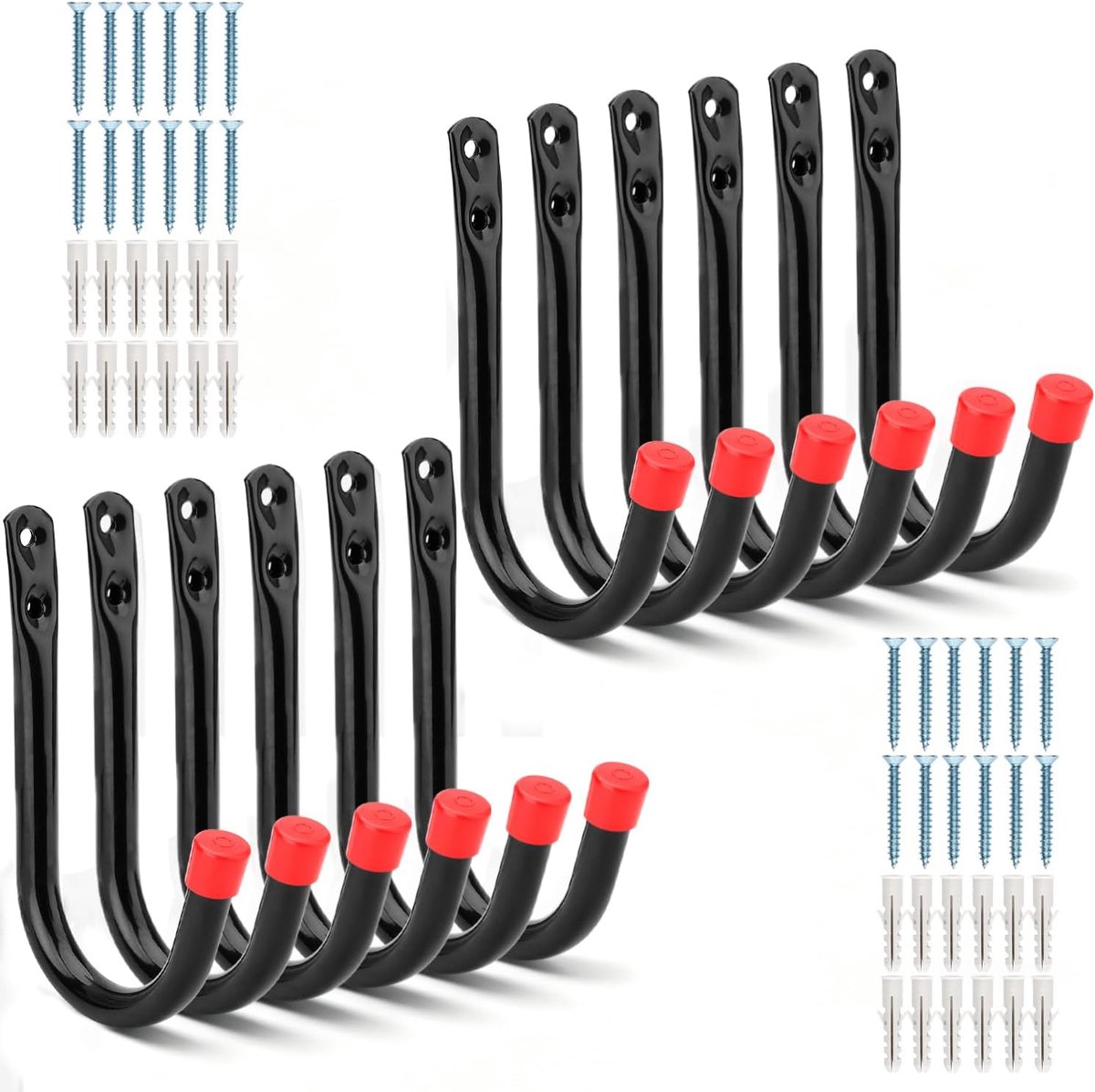 Haken, wandmontage J Utility Hanger, elke haak houdt tot 20 kg (14 cm x 9 cm)