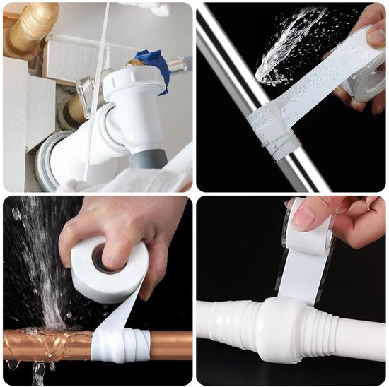 Isolatietape, hittebestendige reparatietape, waterdichte afdichtingstape, zelfklevend, 2,5 mm x 3 m, voor waterdichte reparaties, elektrische verbindingen, blauw — afbeelding 5