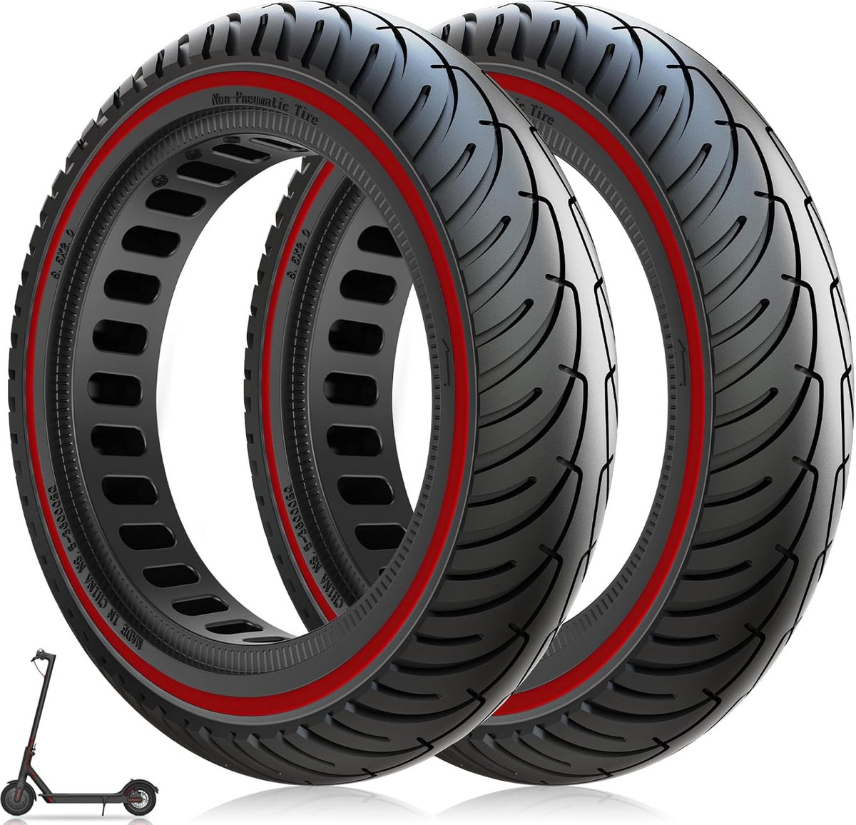 banden, 2x 8,5 inch, 8,5 x 2 honingraatbanden voor Xiaomi M365 1S Pro Pro2, gotrax GXL V2, gotrax XR E-scooterbanden, massief rubberen