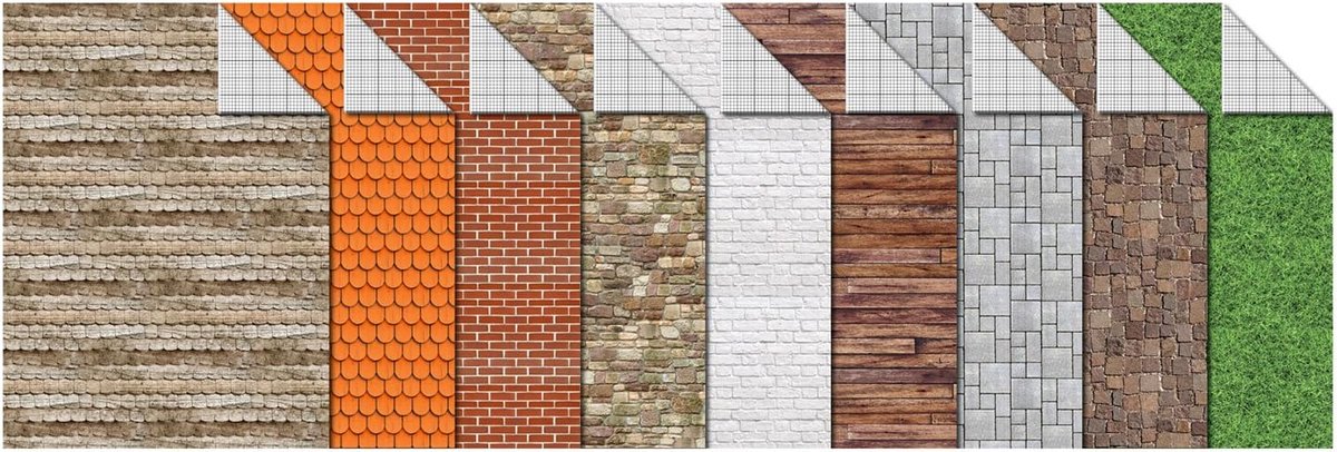 11404699 Fotokarton, modelbouw, DIN A4, 300 g/m², 9 vellen in verschillende motieven, aan beide zijden bedrukt, van verse cellulose, ideale basis voor papierkunstwerken