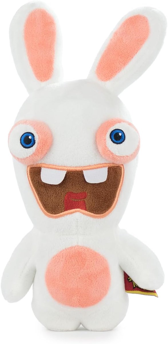 Rabbids 16002614-1 16002614-2 Videogamefiguur, knuffeldier, 28 cm (open mond)