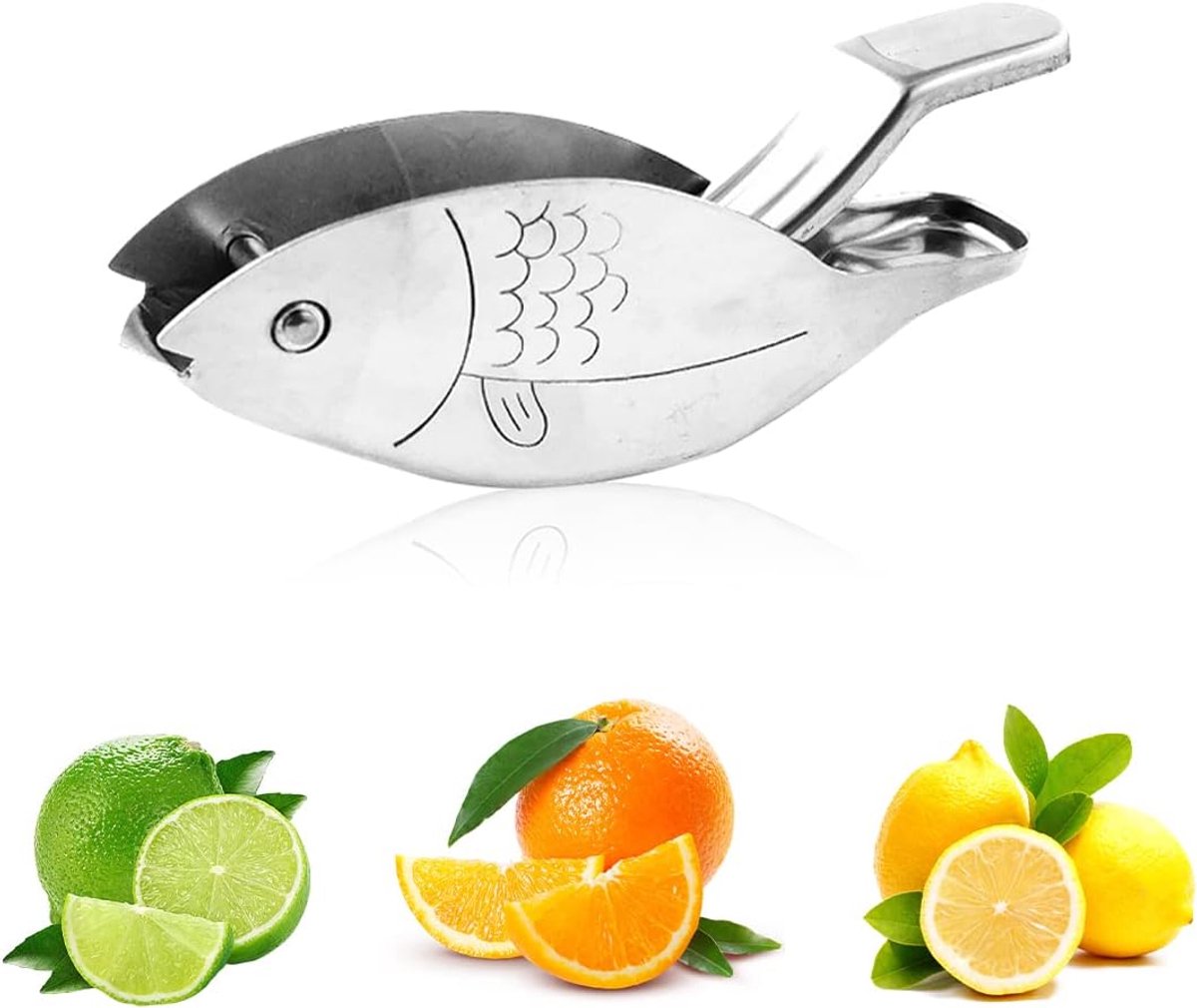 Squeezer - Roestvrijstalen handmatige citruspers voor citroen, sinaasappel, limoen en granaatappel