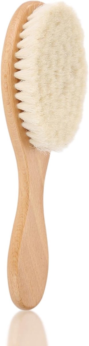 geitenhaarborstel - retro oliehoofd stylingtool met houten handvat voor baardreiniging en carving - milieuvriendelijke haarborstel