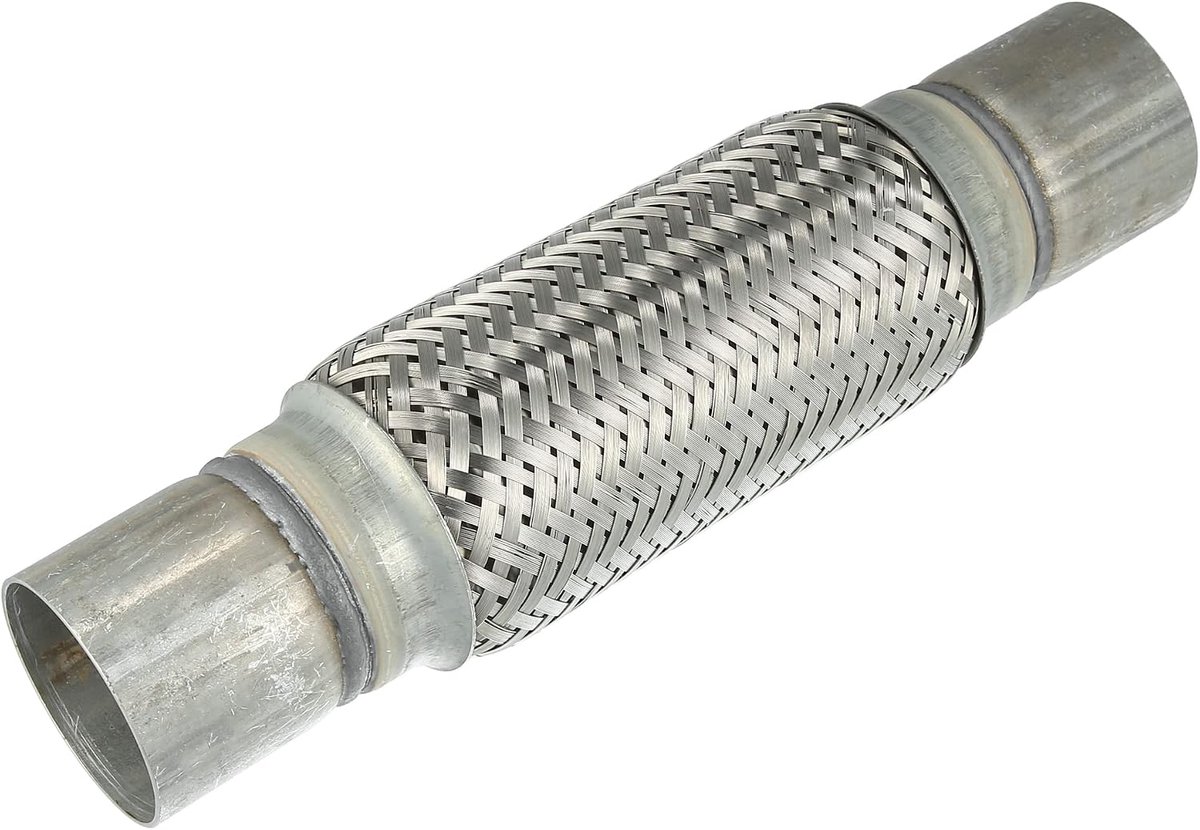 AUTOHAUX Auto Uitlaat Flex Slang met Lassen Verlengslang 60 mm x 300 mm