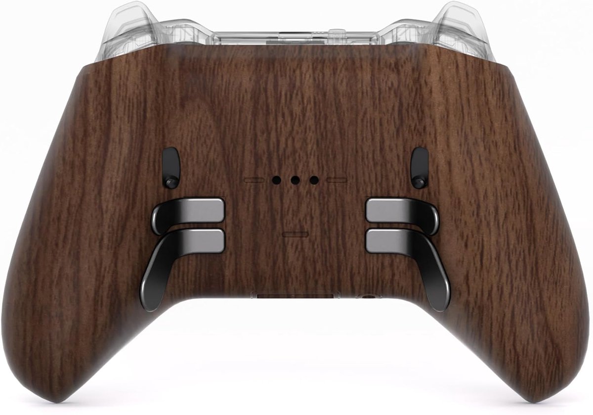 eXtremeRate Hoes Achter Cover Vervangende voor Xbox Elite Series 2 Controller,Behuizing Shell Case&Achter Knoppen voor Xbox Elite Series 2 Core Wireless Controller Model 1797-Houtnerf