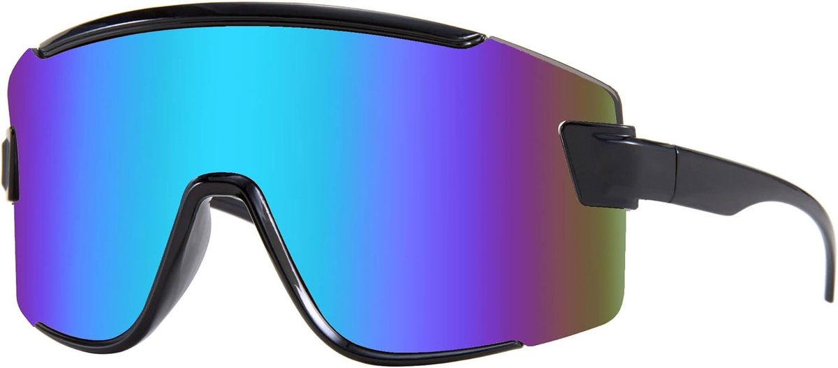Vision Big Shield Wraparound Zonnebril Rave voor Mannen Vrouwen Neon Zonneklep Bril Fietsen Ski Shades 80s 90s