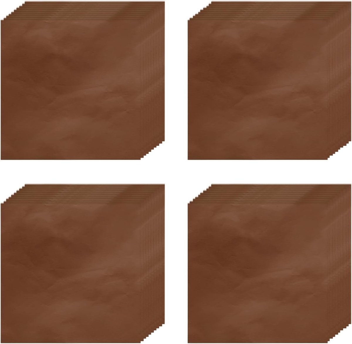 300 stuks aluminium vellen voor snoep, 10 cm x 10 cm staafjes, chocoladepapier, aluminiumfolie voor decoratie van snoep (koffie, glanzende afwerking)
