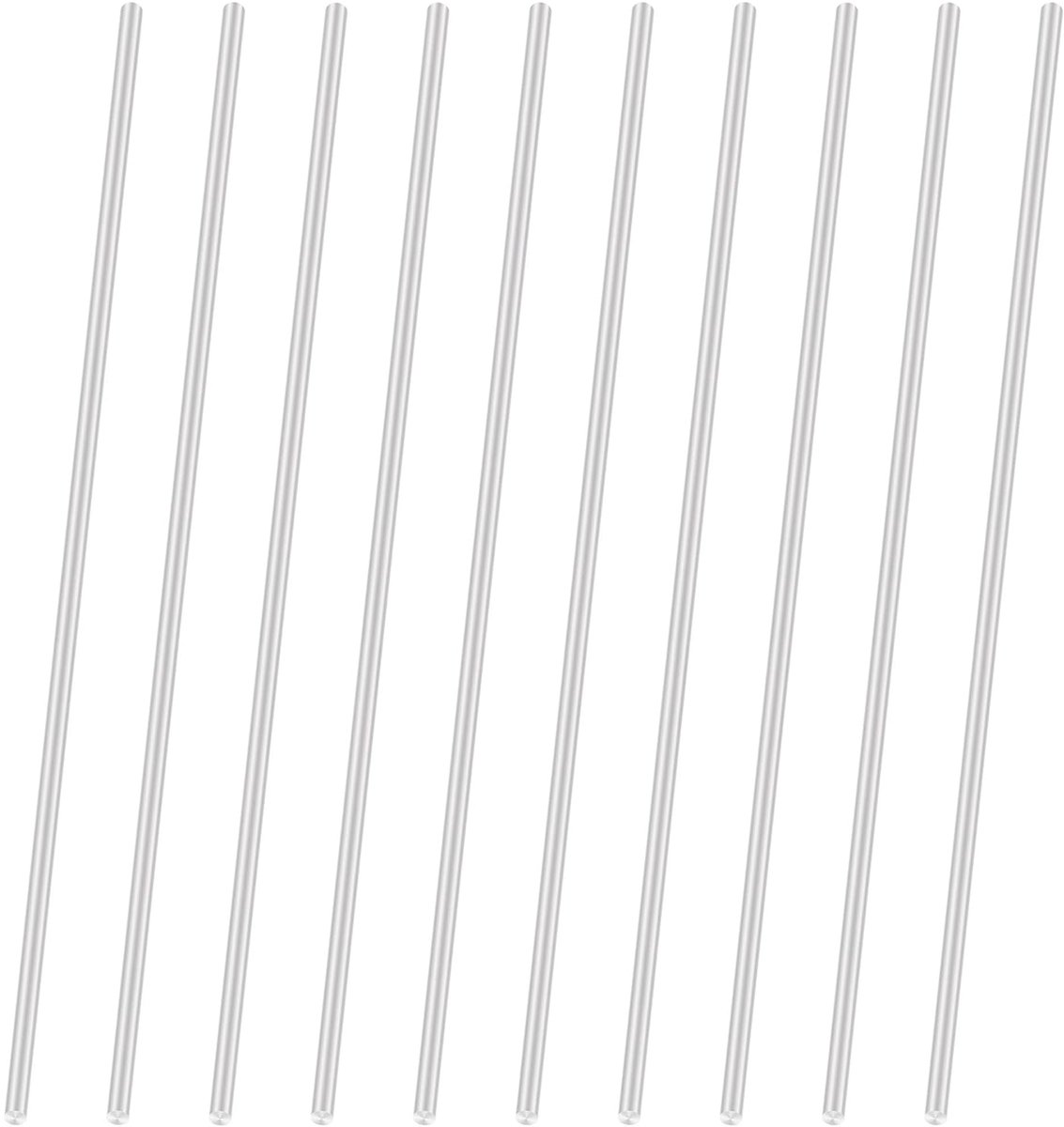 6063 Aluminium ronde staaf, 2 mm x 150 mm, solide ronde schachten, aluminium staven, ronde staaf voor doe-het-zelf knutselmodellen (10 stuks)