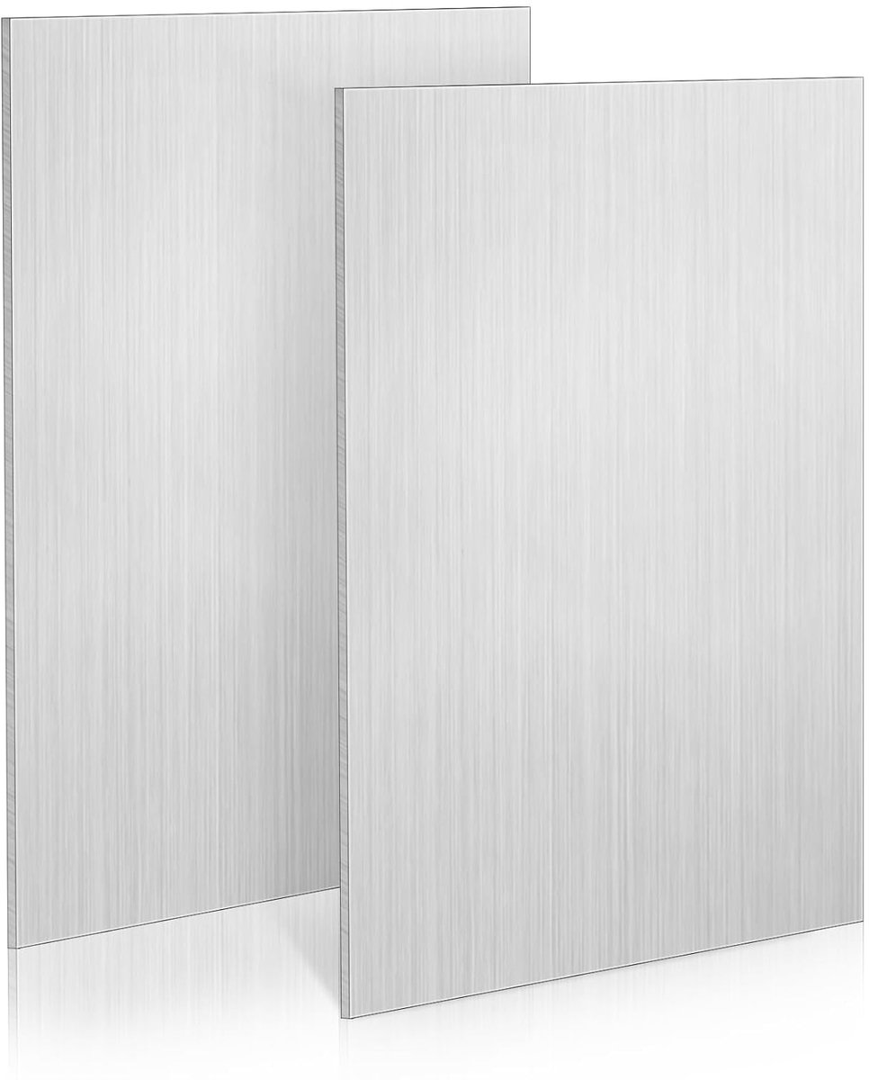 Aluminium plaat, 2 stuks, 30 x 20 cm, dikte 2 mm, aluminium plaat voor lassen, handwerk, doe-het-zelf