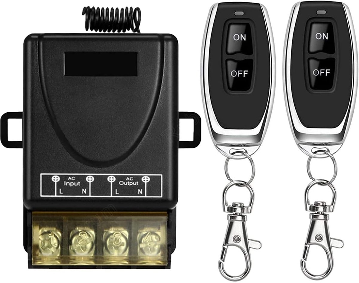 433Mhz Universele Draadloze Afstandsbediening Schakelaar, AC 220V/240V/110V 30A Relais RF Schakelaar voor Licht, Waterpomp, Huishoudelijke Apparaten, Elektrische Apparatuur