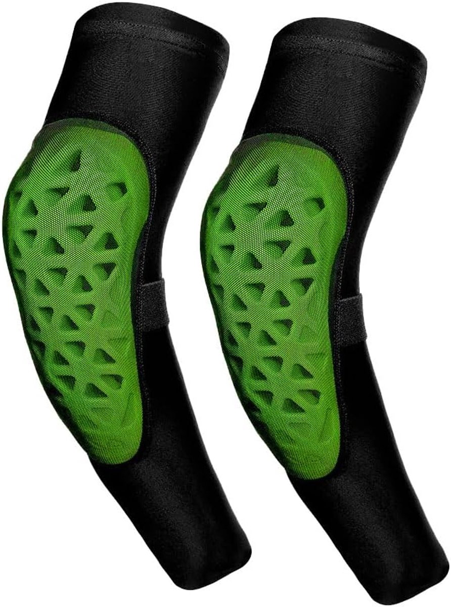 Kniebeschermer, motorfietskniebeschermer met siliconenstrip, ESA anti-botsingsafstandhouder, verstelbare elasticiteit voor motorcross, skateboarden, scooterrijden, fietsen, beschermende uitrusting, elleboogbrace（M）