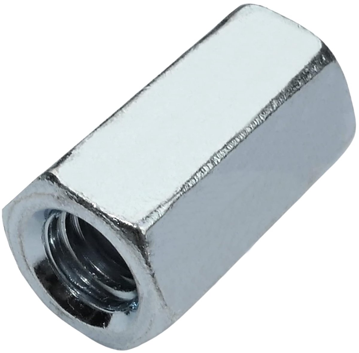 - C58231 - Set van 25 langwerpige zeshoekige wartelmoeren M6x18 mm - DIN 6334 - verlengingsmoer met metrische schroefdraad - verzinkt staal