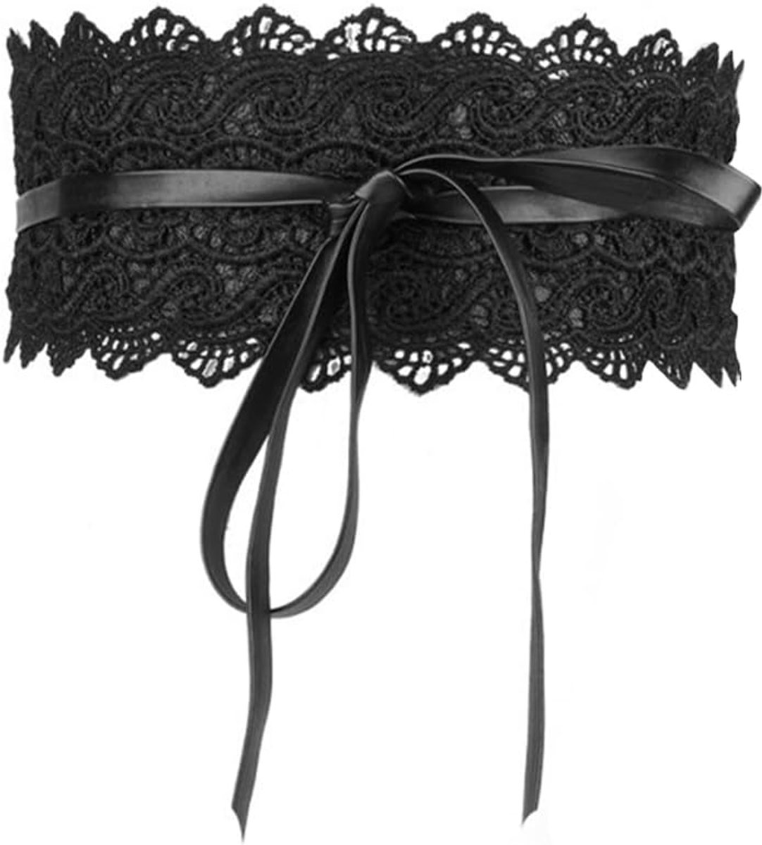 1 stuks Obi-riem voor dames, hoge kwaliteit, brede Obi-riem, grote damesriem voor jurk (zwart)