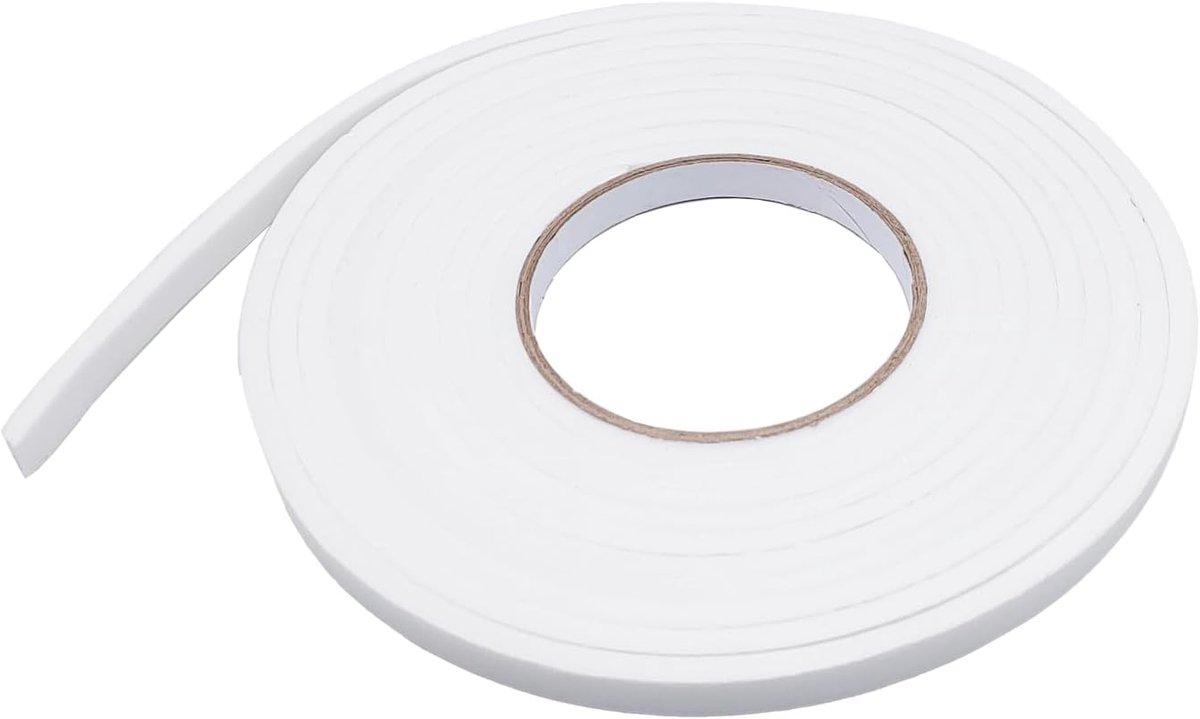 afdichting voor ramen en deuren, afdichtingsstrips van schuim met hoge dichtheid, 4,5 m, geïsoleerd, winddicht, lawaai en insecten, wit (1 cm)