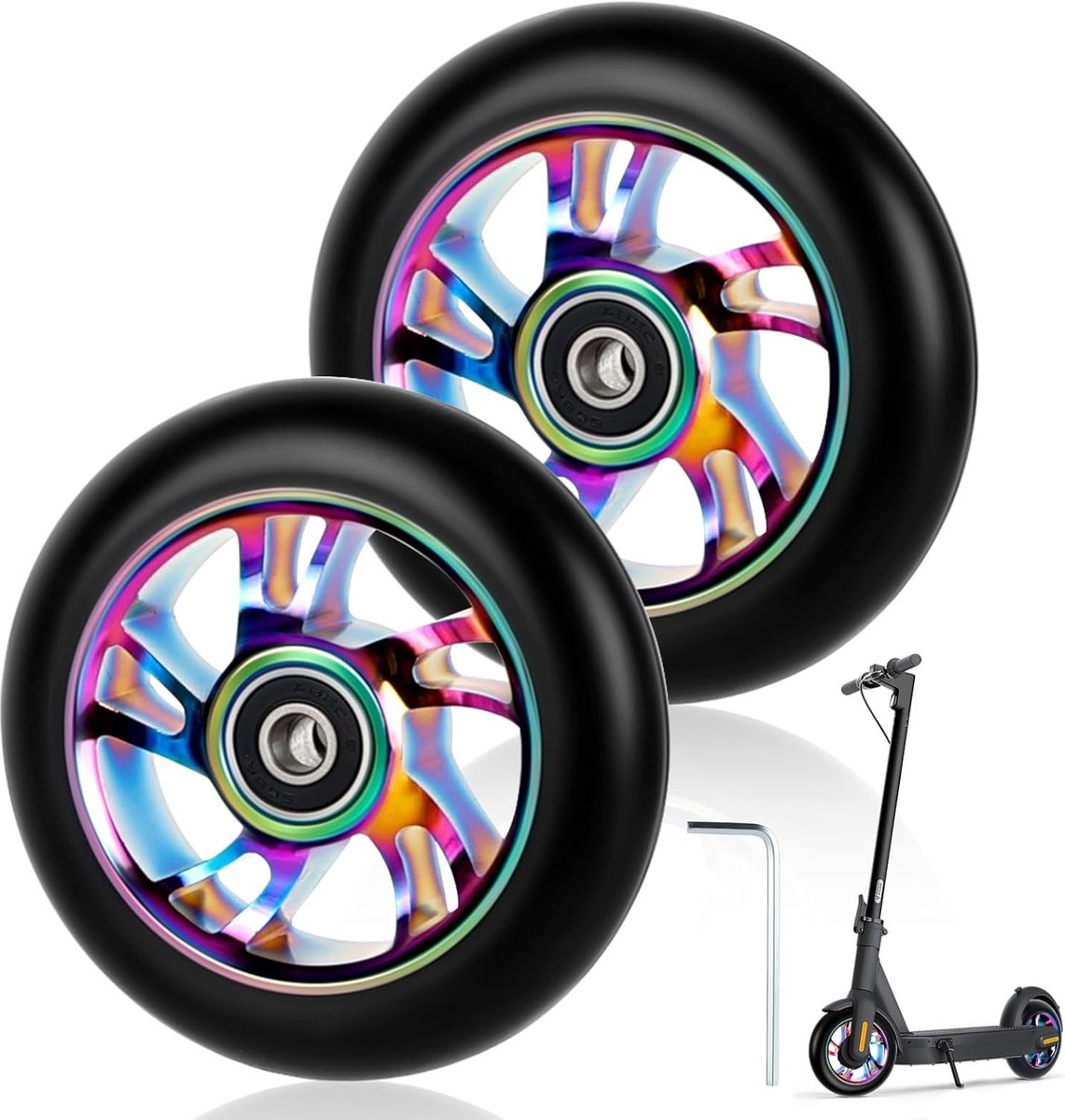 stepwielen, 110 mm, reservewielen voor step met ABEC-9 kogellagers, freestyle-stepwielen, stuntstepwielen voor de meeste steps