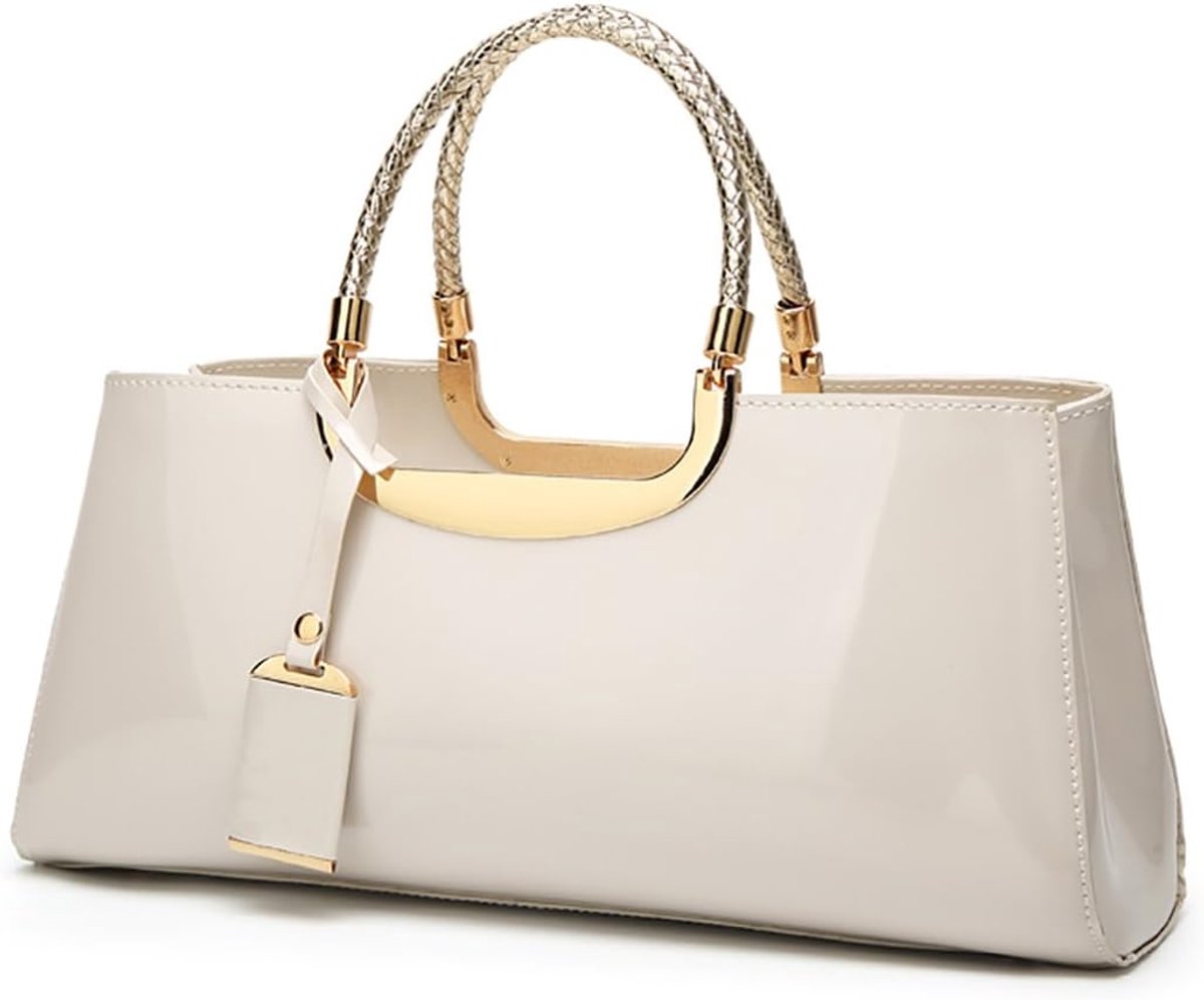 Clutch Handtas met Korte Hengsels Banket Tas met Schouderriem in PU-lakleer Schoudertas Crossbodytas Voor het bijwonen van een Feest of Bruiloft