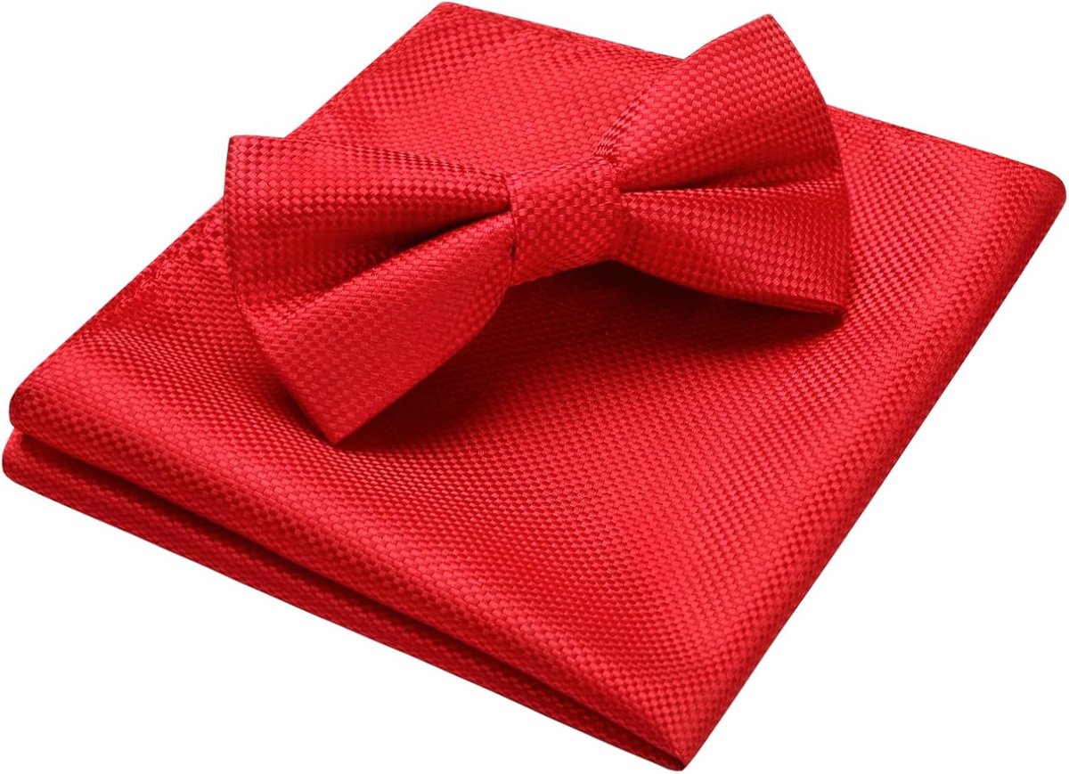 Vlinderdassen voor mannen, voorgebonden vlinderdas en pochet set, effen kleur, verstelbare strikken, stropdas, smoking, voor bruiloft, feest