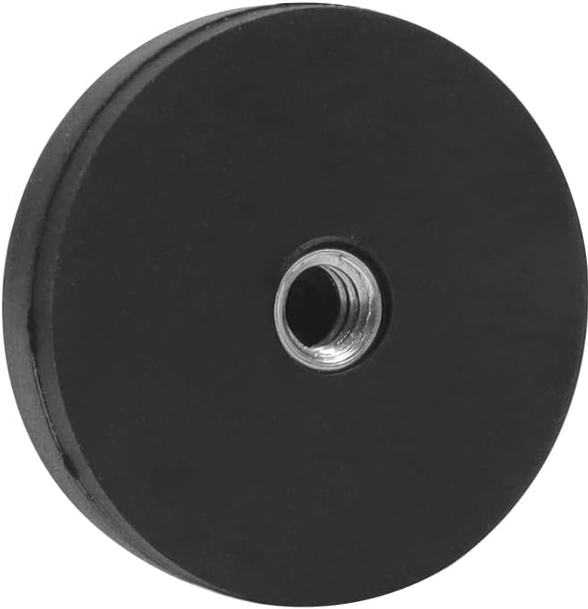 Mini Sterke Magnetische Magneet Mount Ronde Rubber Gecoate Base 1/4 M4 M5 M6 voor Camcorders Smartphones voor LED Light Bar Houder Beugel (1/4-20, Platte Schroefgat)